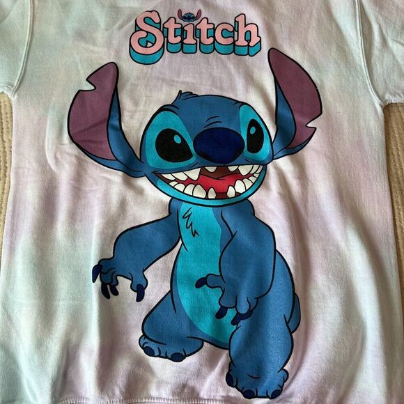 Disney Stitch Sweater Pastel Tie Dye Size Small Disneyland Lilo Sweatshirt - Picture 3 of 8